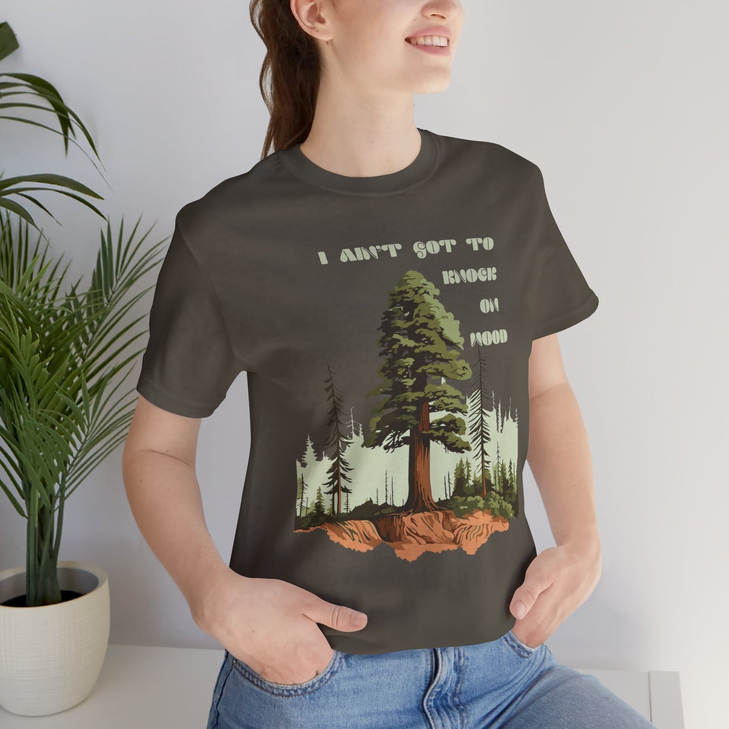 Nature-Themed Unisex Jersey Tee - "I Ain't Got to Knock on Wood" | Outdoor Lovers, Eco-Friendly Gift, Camp Vibes, Adventure Wear, Gift [...]