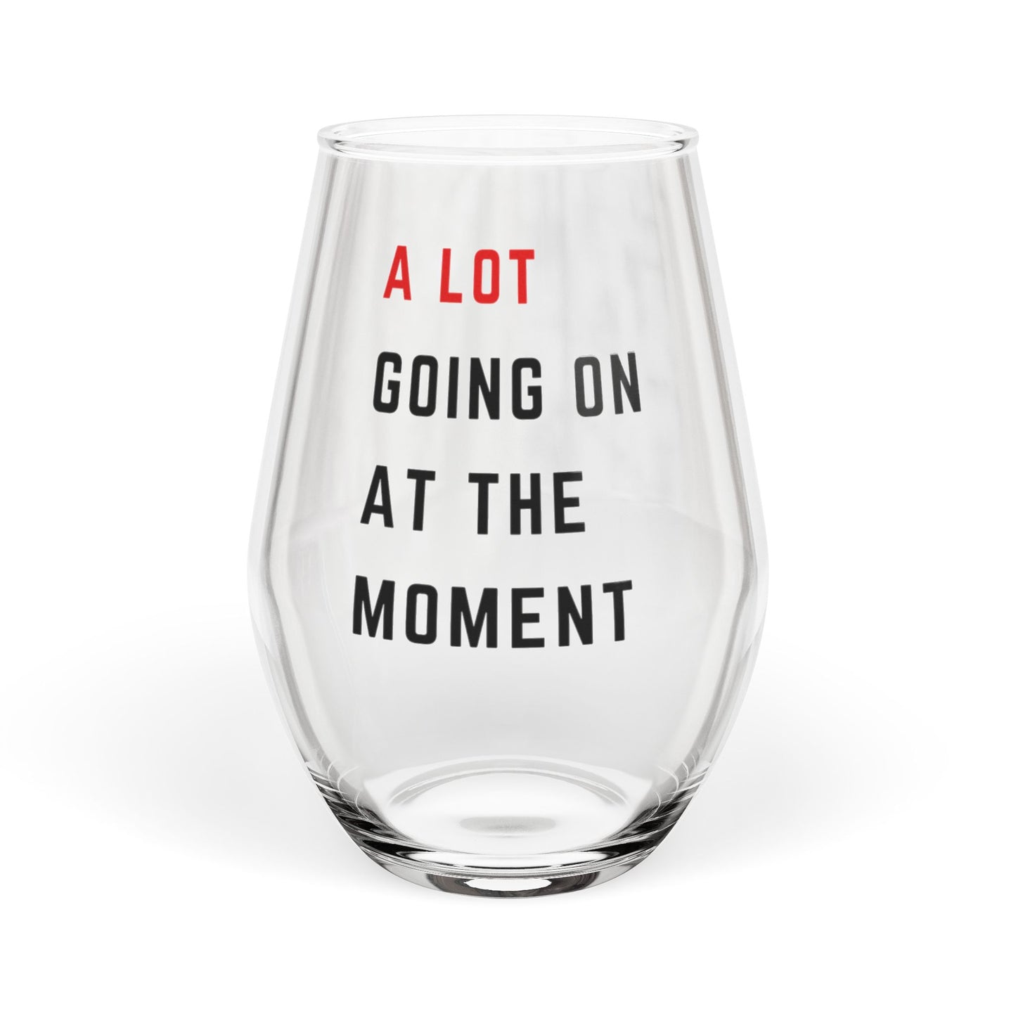 Stemless Wine Glass - A Lot Going On, 11.75oz