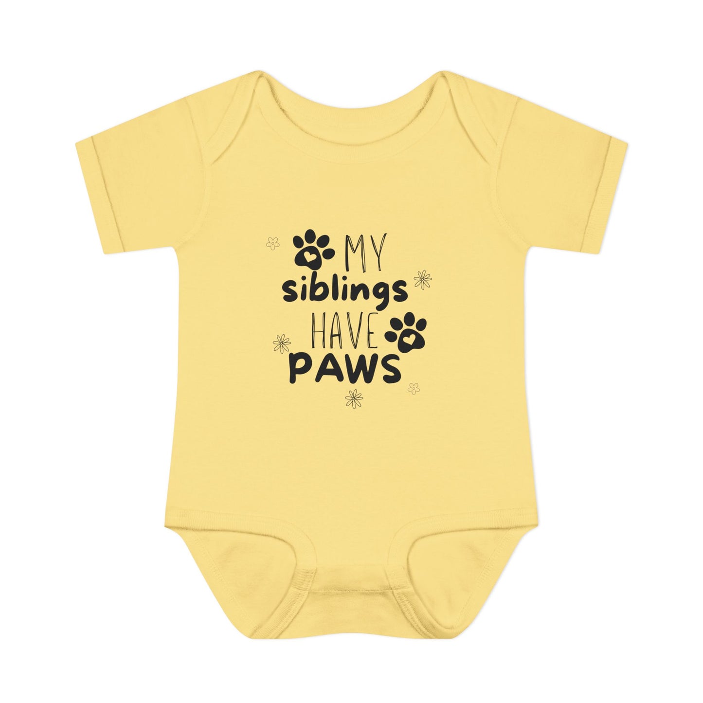 My siblings have paws Bodysuit, Cute Infant Onesie, Pet Lovers Baby Outfit, Baby Shower Gift, Adorable Newborn Clothes