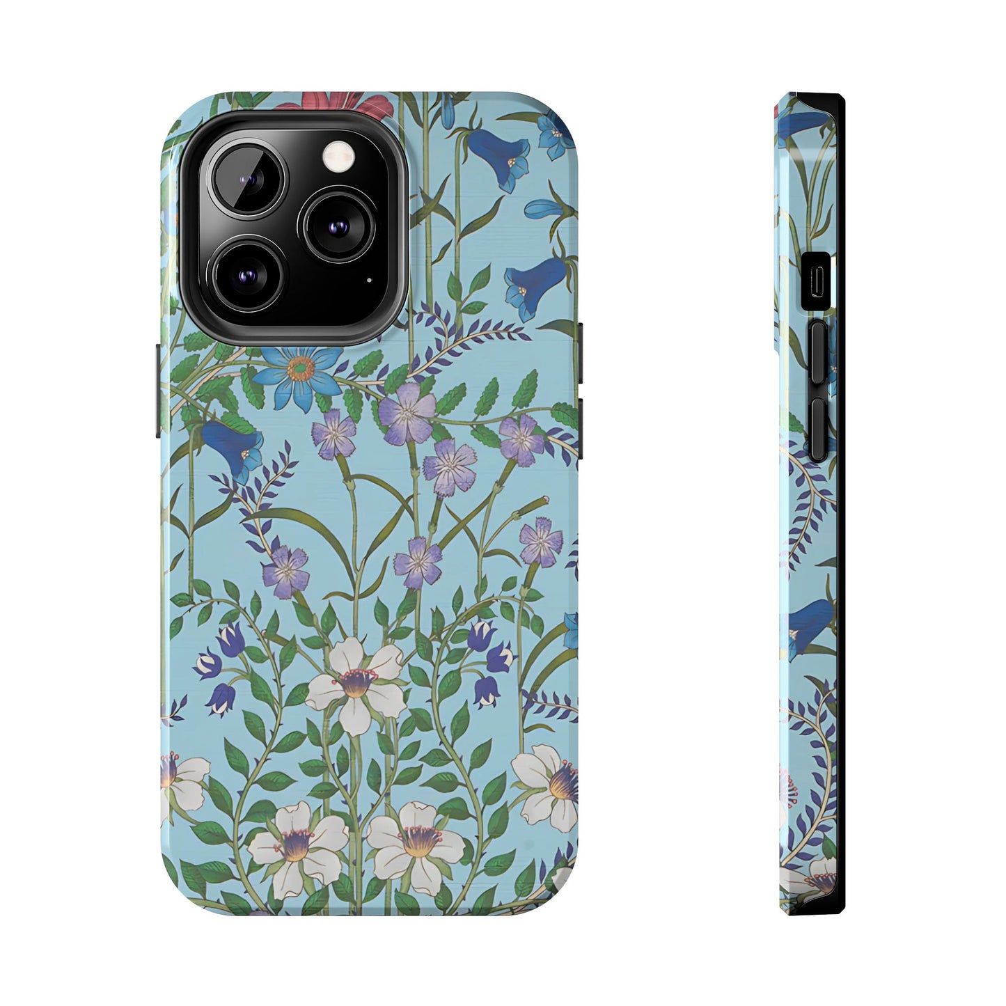 Vibrant Floral Tough Phone Case "Flora Blue"- Durable Protection for Your Device