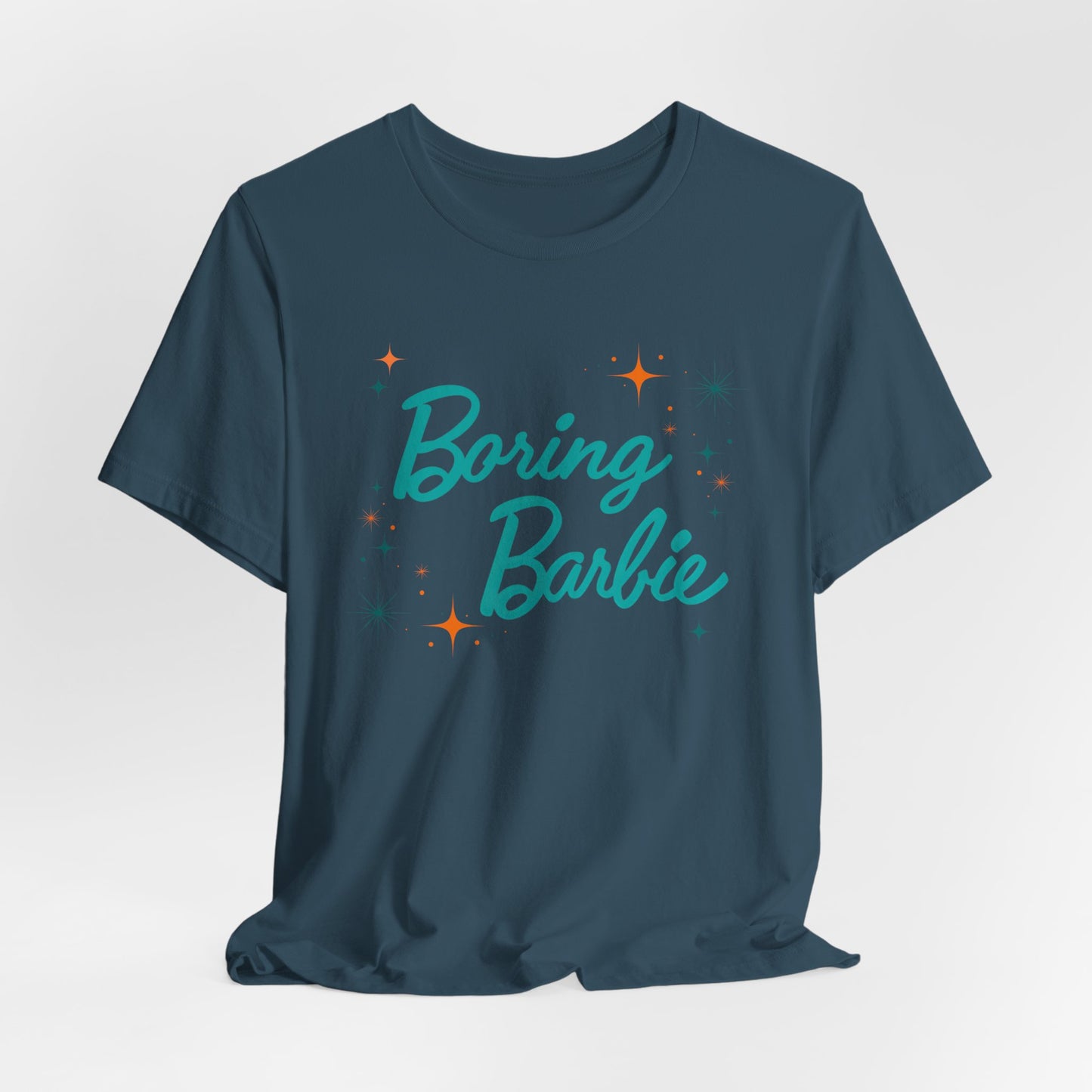 Boring Barbie with stars - Unisex Jersey Tee - Fun Casual Shirt, Gift for Barbie Fans, Summer Wardrobe Essential, Holiday Outfits, Birthday Present