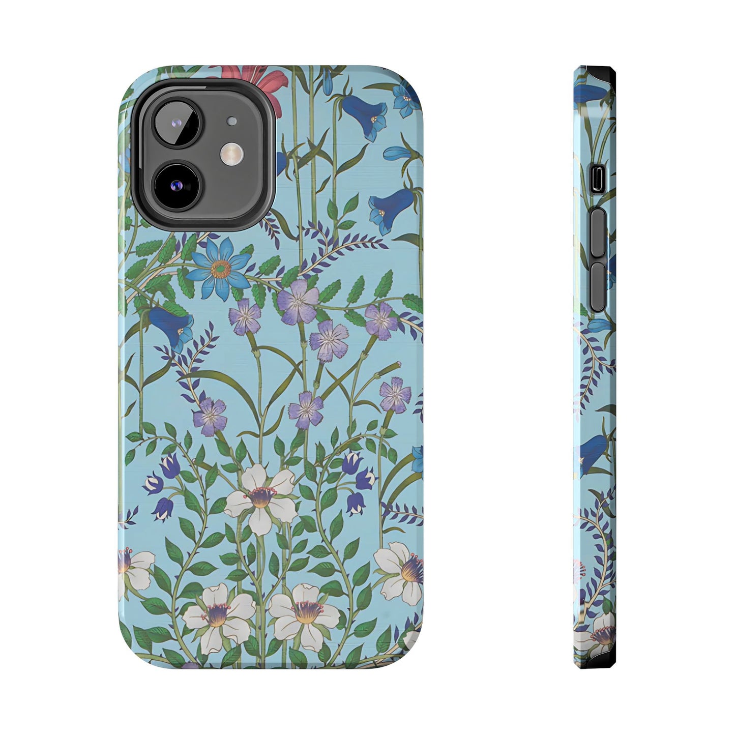 Vibrant Floral Tough Phone Case "Flora Blue"- Durable Protection for Your Device