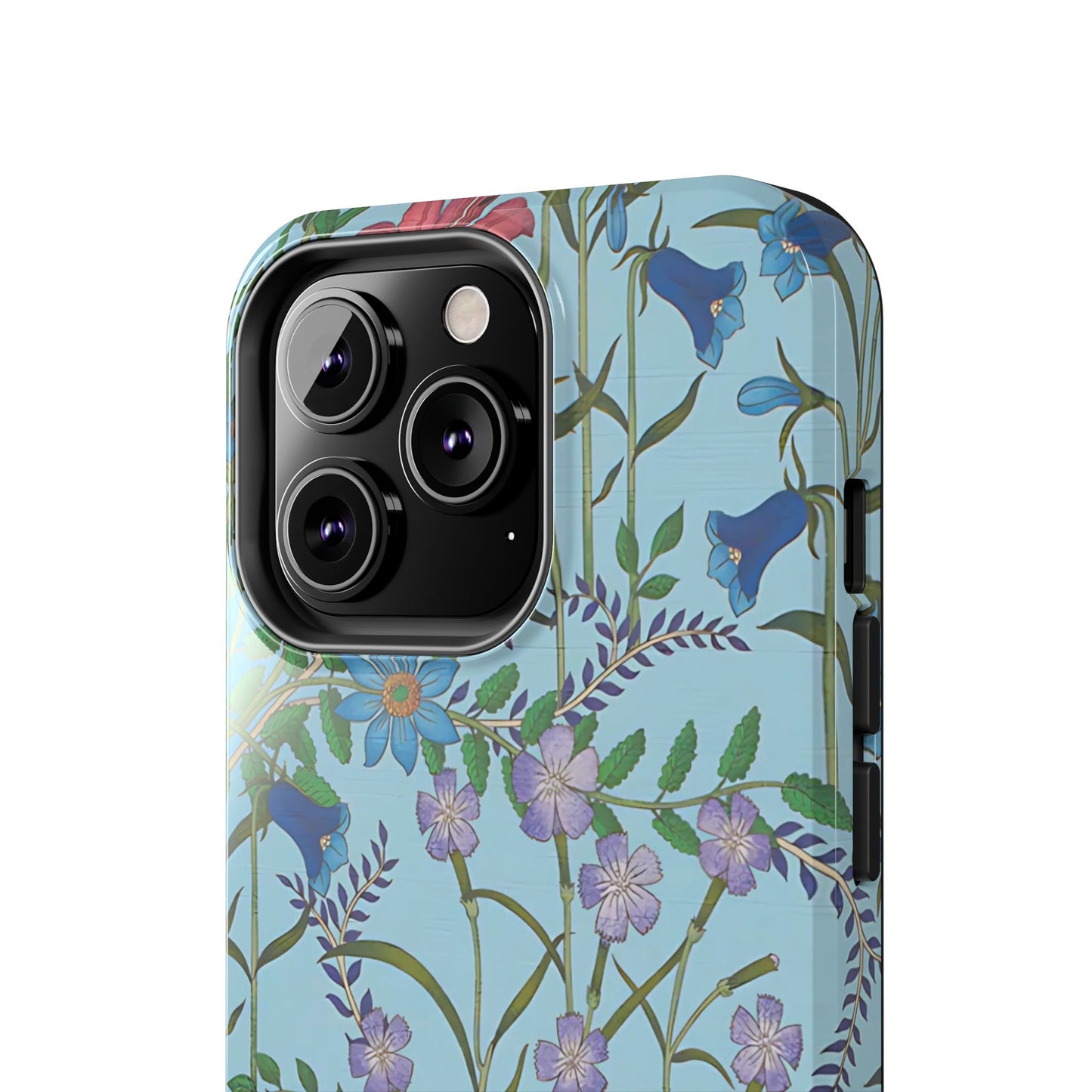 Vibrant Floral Tough Phone Case "Flora Blue"- Durable Protection for Your Device