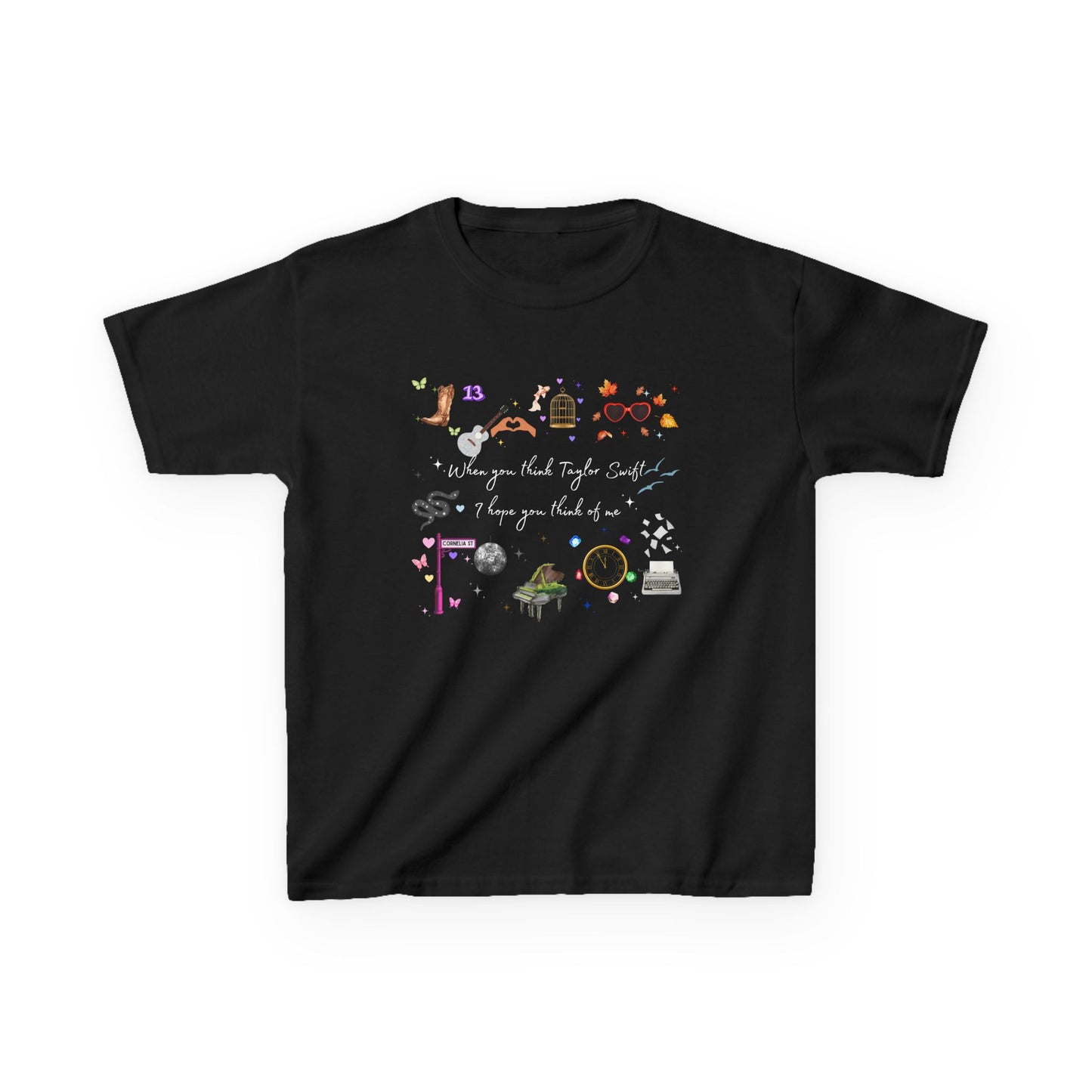 I hope you think of me Kids Tee, Fun Kids Shirt, Birthday Gift, Cute Tee for Girls and Boys, Playful Casual Wear, Family Day Tee