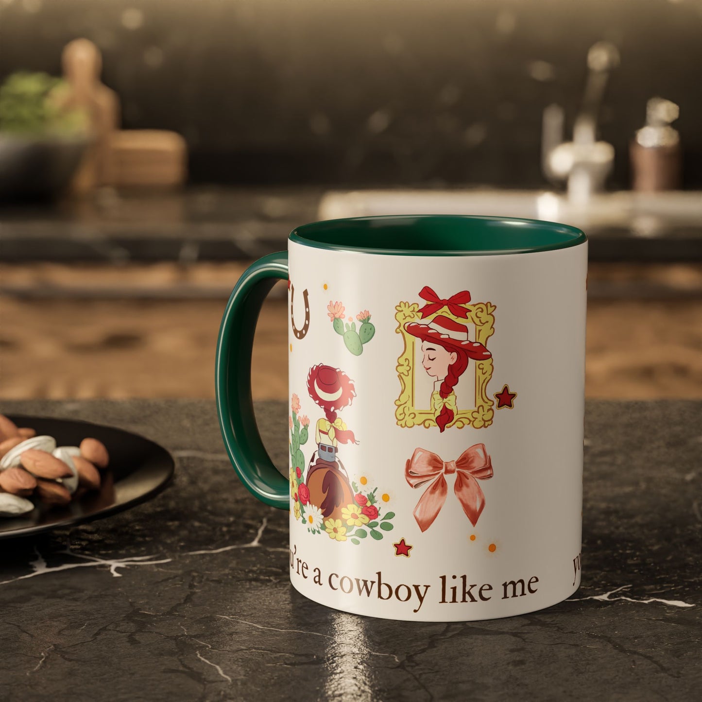 Cowgirl Cowboy Mug – "You're a Cowboy Like Me" Colorful 11oz Ceramic Coffee Cup