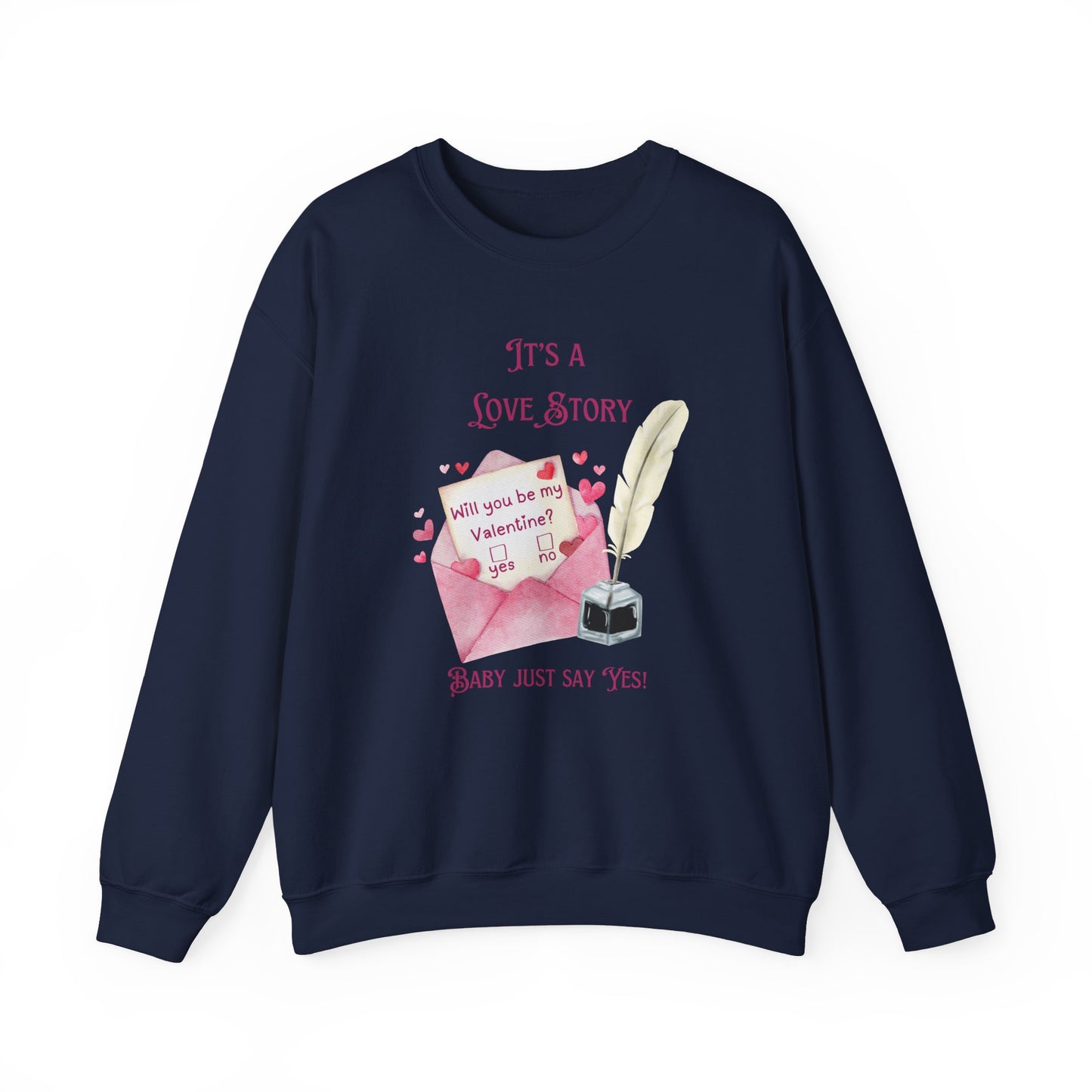Love Story - Valentine - Unisex Heavy Blend™ Crewneck Sweatshirt