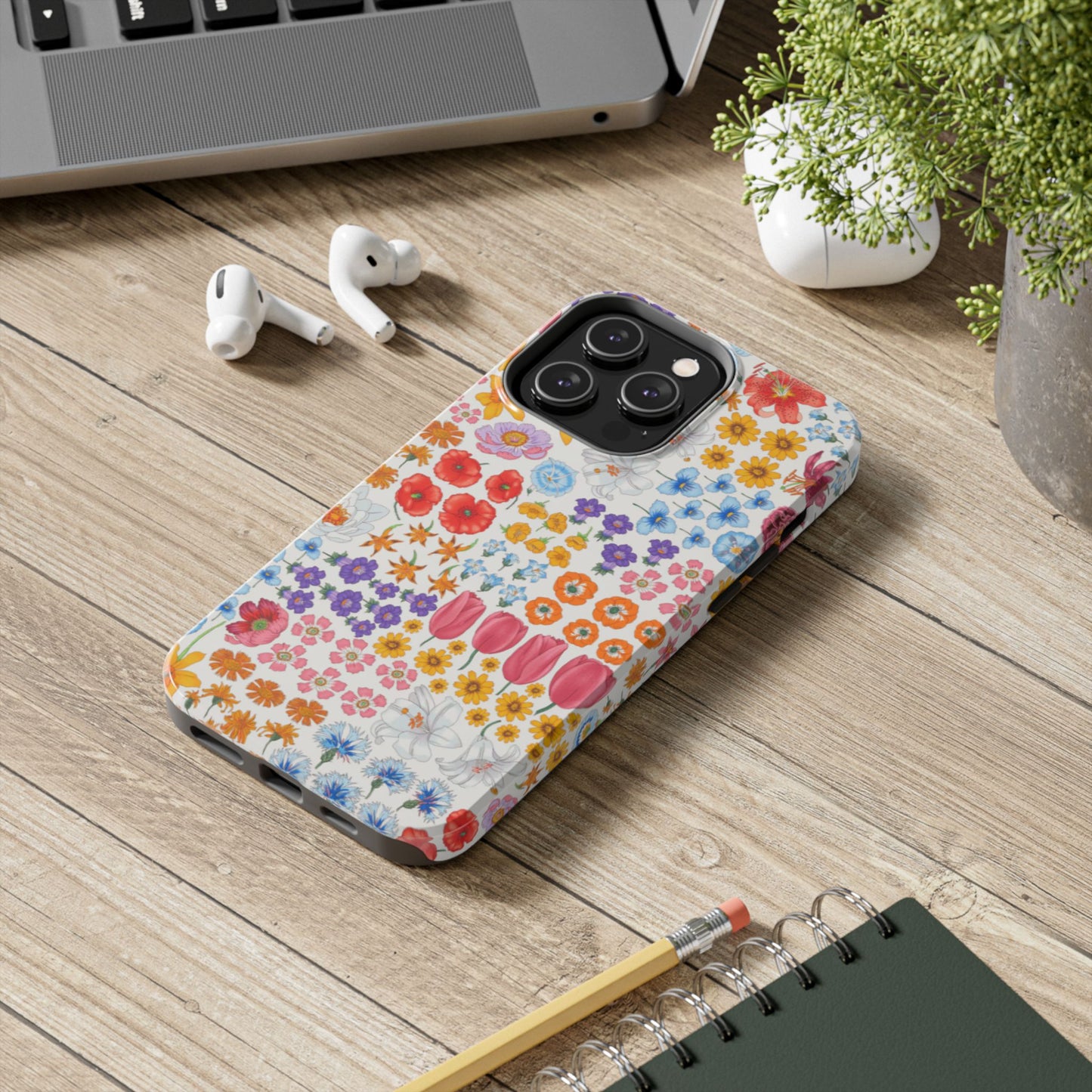 Vibrant Floral Tough Phone Case "Flora"- Durable Protection for Your Device
