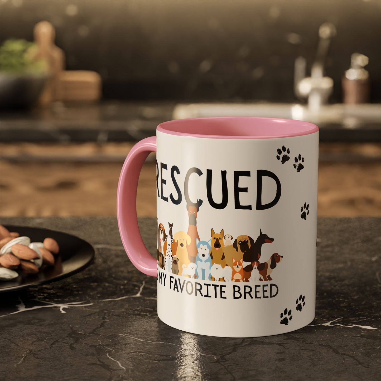 Colorful Dog Rescue Mugs - Perfect for Pet Lovers, Gift for Animal Advocates, 11oz