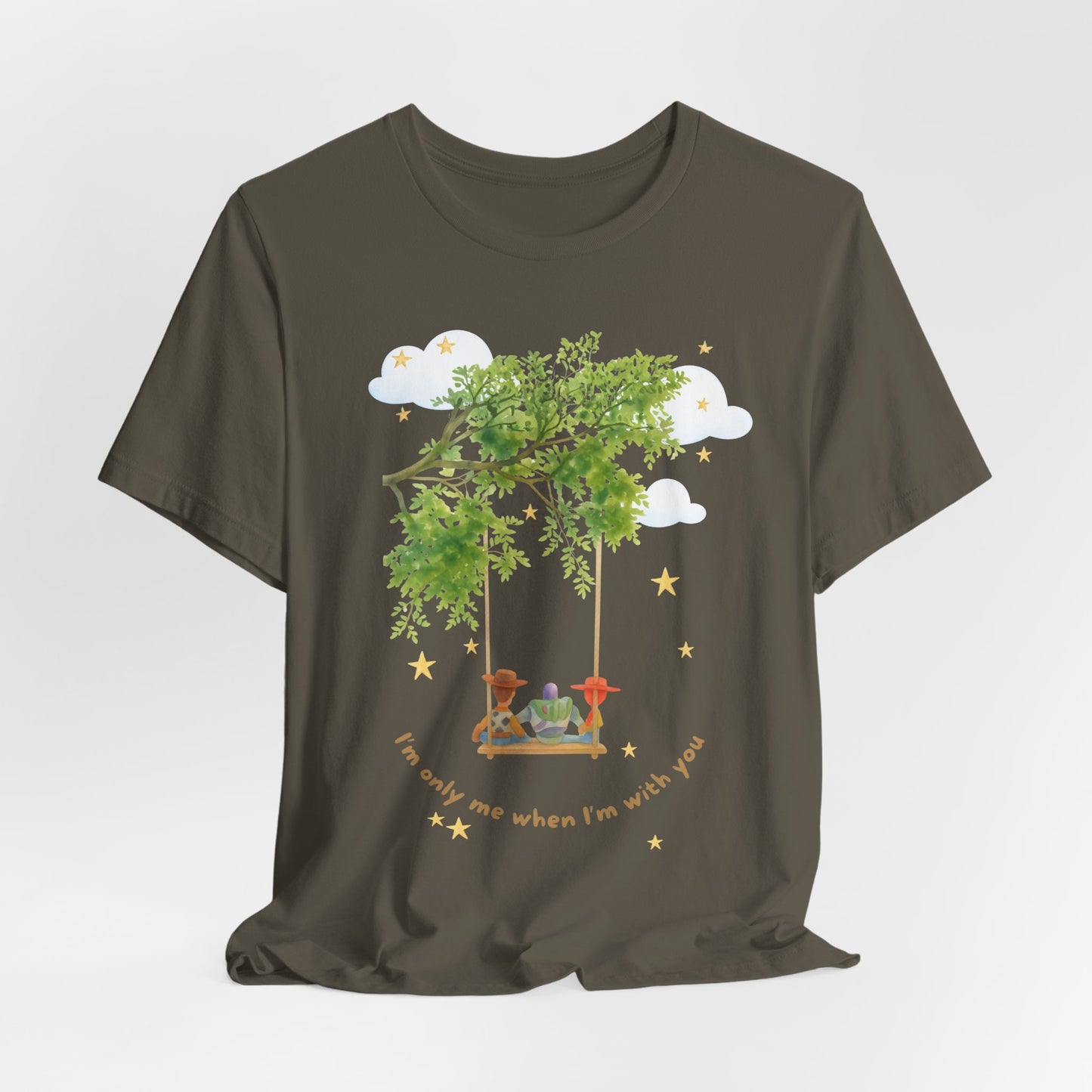 Tree Swing Cute Illustration Tee — I'm only me when I'm with you