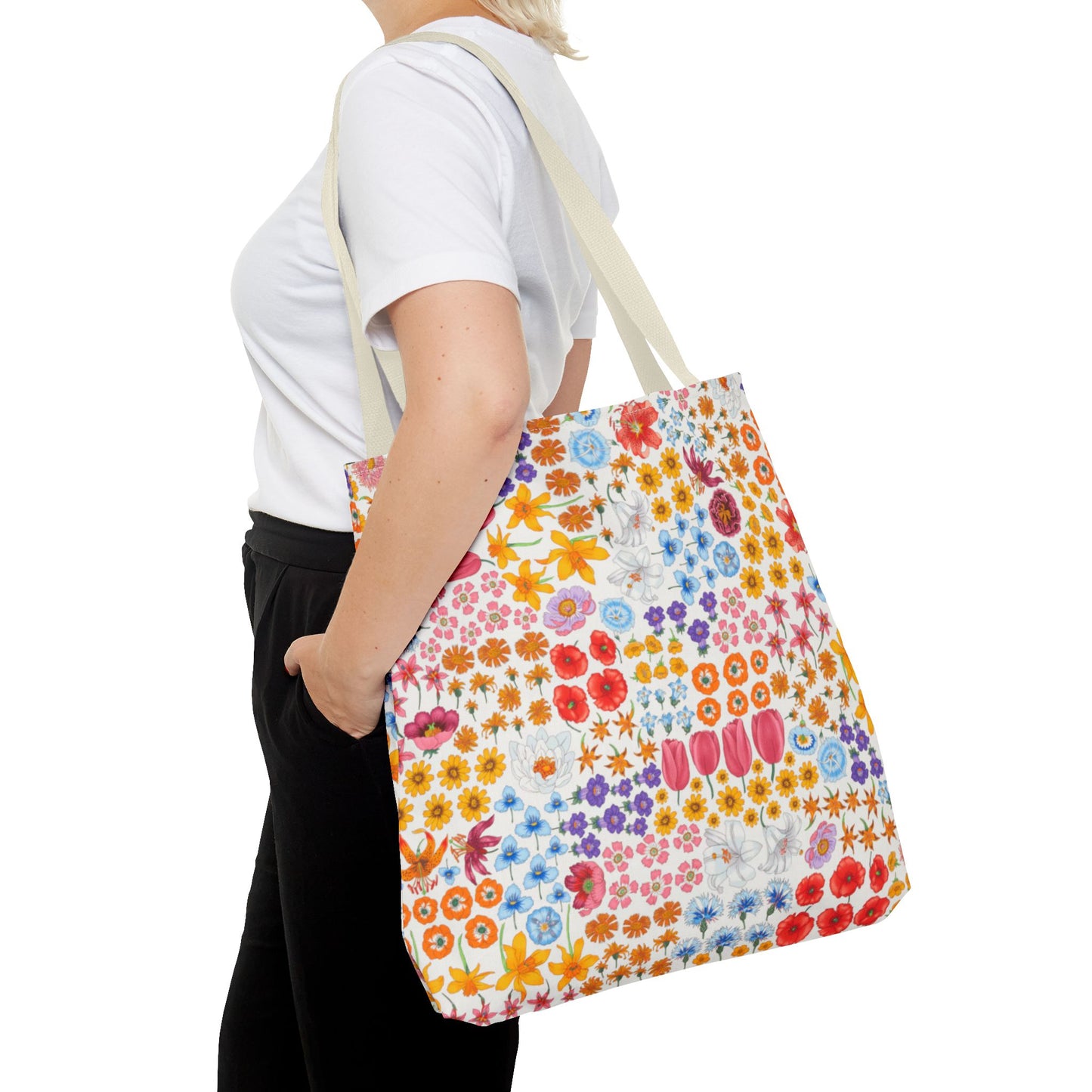Colorful Floral Tote Bag for Everyday Use "Flora" Design!
