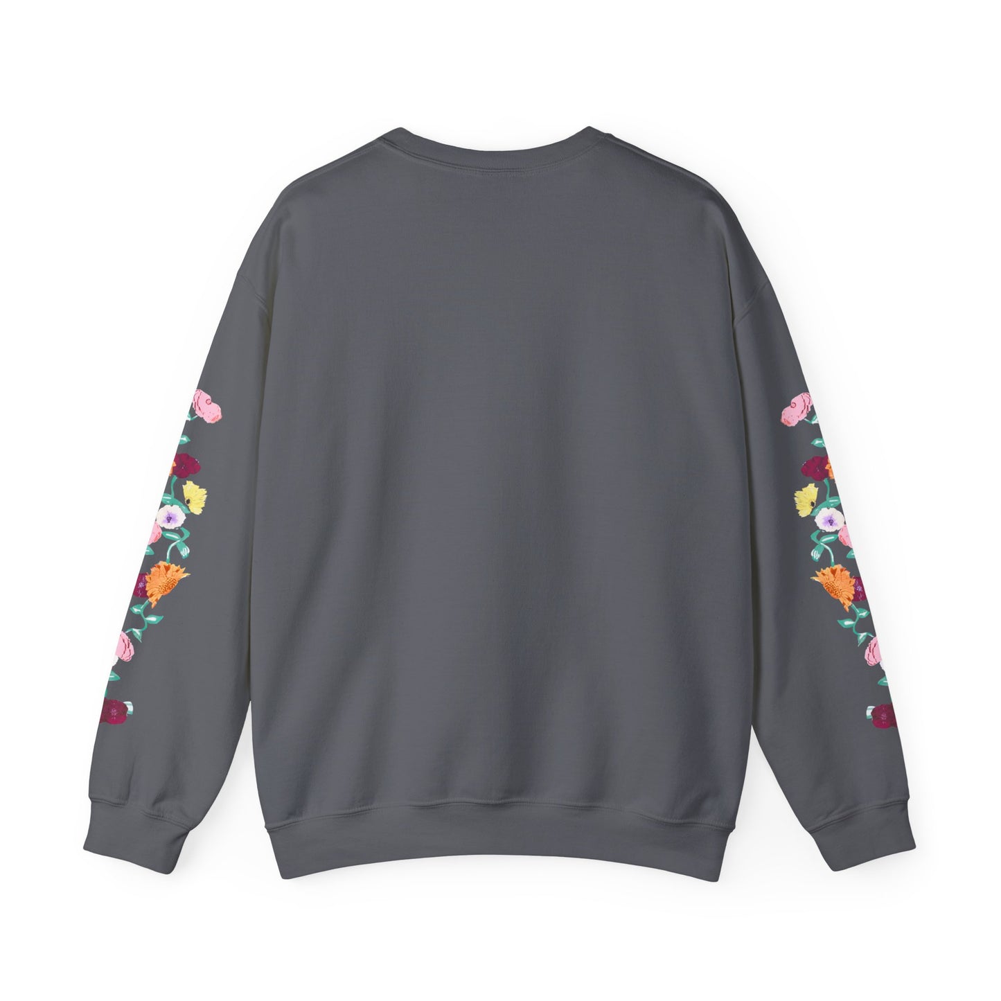 Acoustic Piano Floral Sleeve Crewneck Sweatshirt