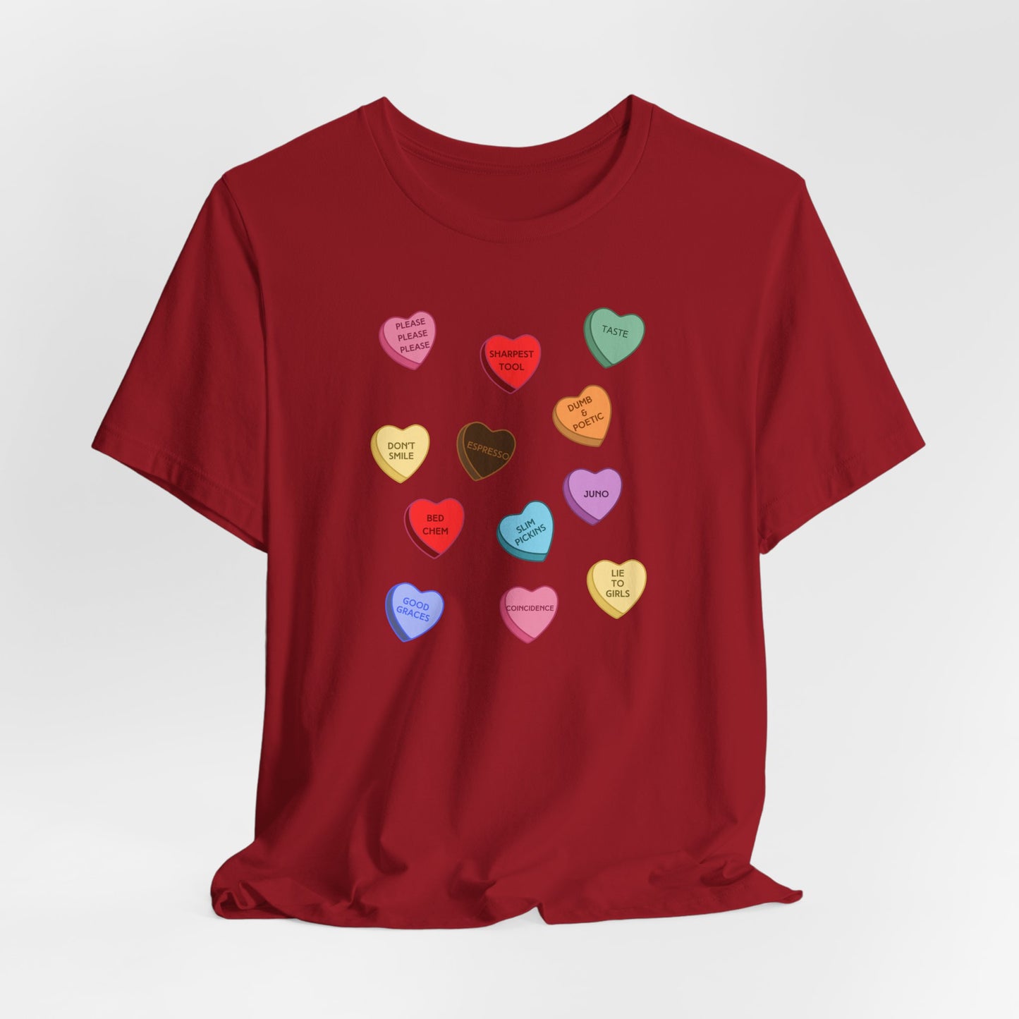 Sabrina SNS Candy Valentine Hearts - Unisex Jersey Short Sleeve Tee
