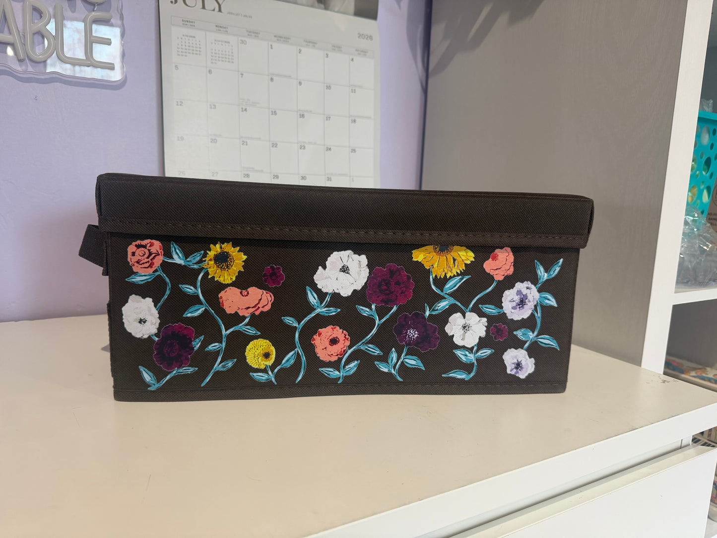 Acoustic Piano Floral CD Storage Case