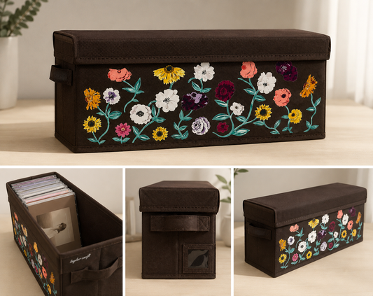 Acoustic Piano Floral CD Storage Case