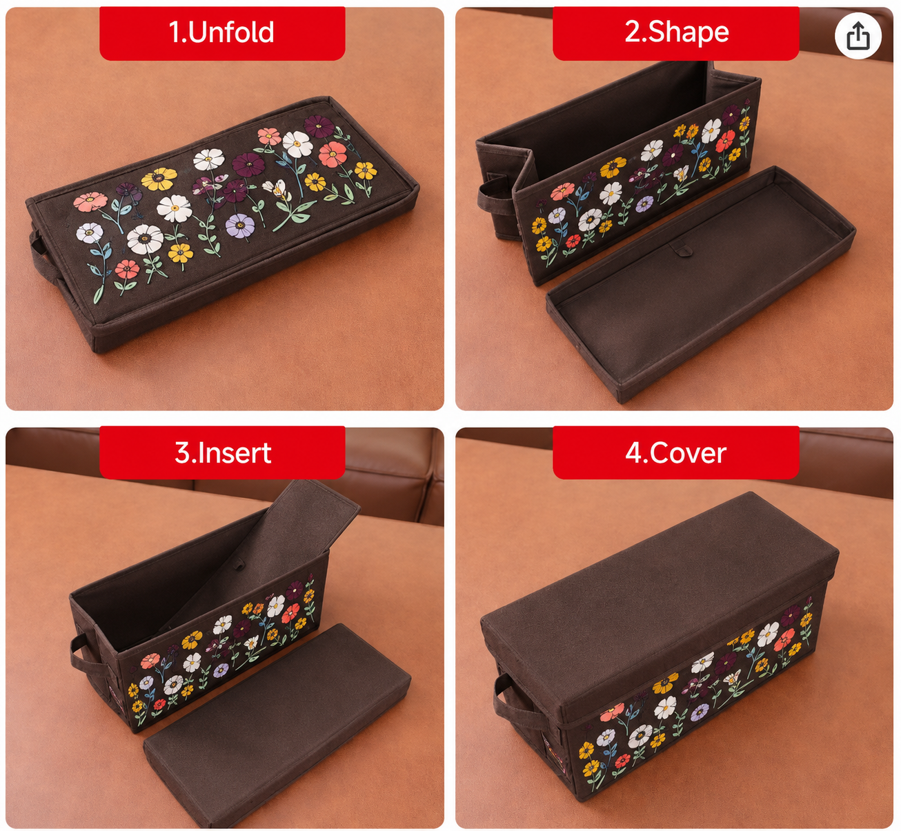 Acoustic Piano Floral CD Storage Case