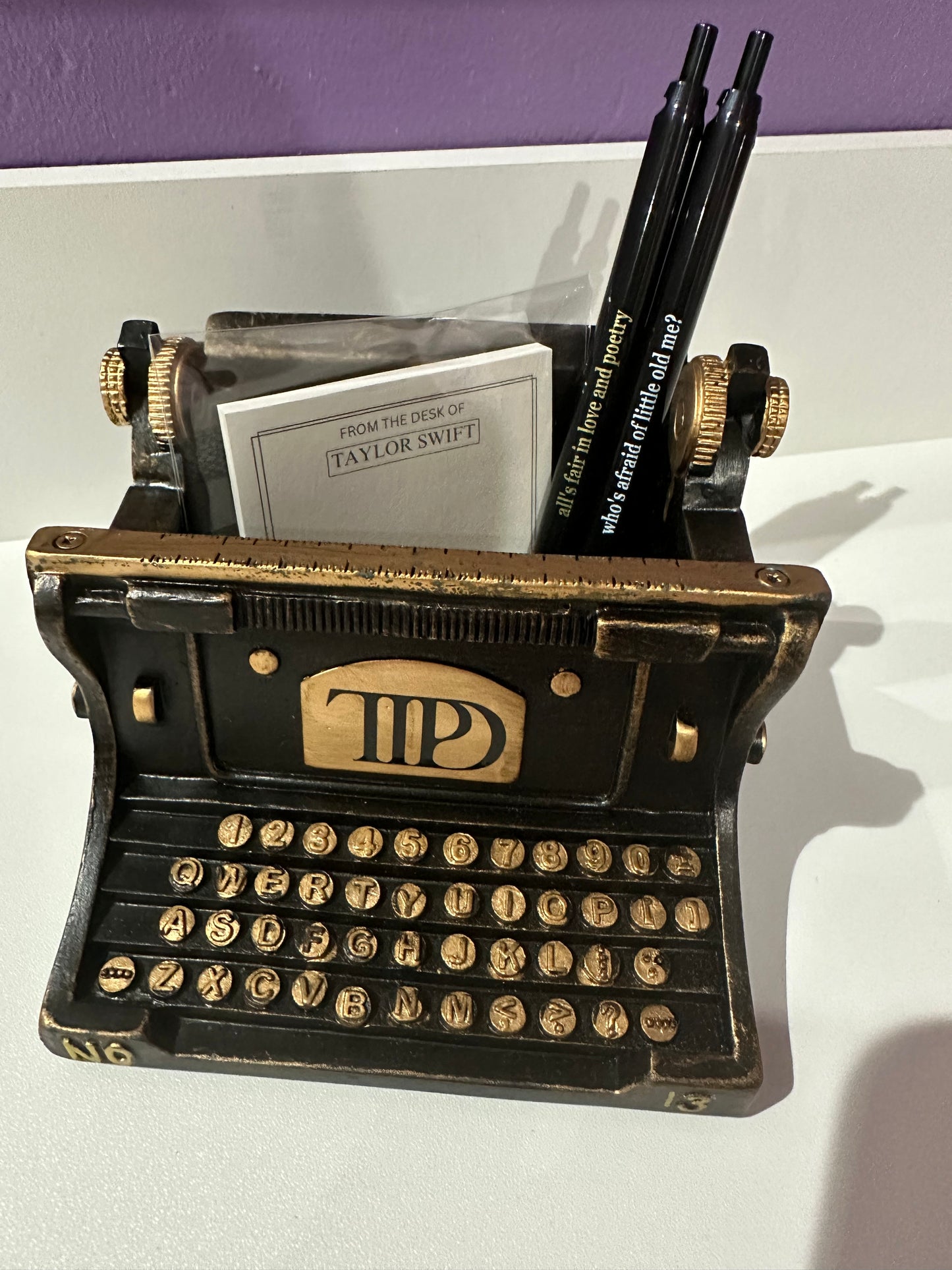 TTPD Inspired Typewriter Container - Desk Organizer, Pen Holder, Planter