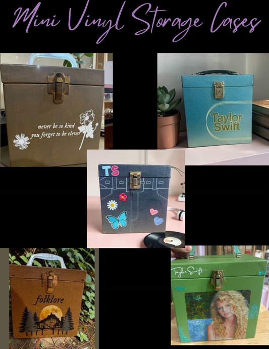 MINI Vintage Vinyl Case for 7" Vinyl Records