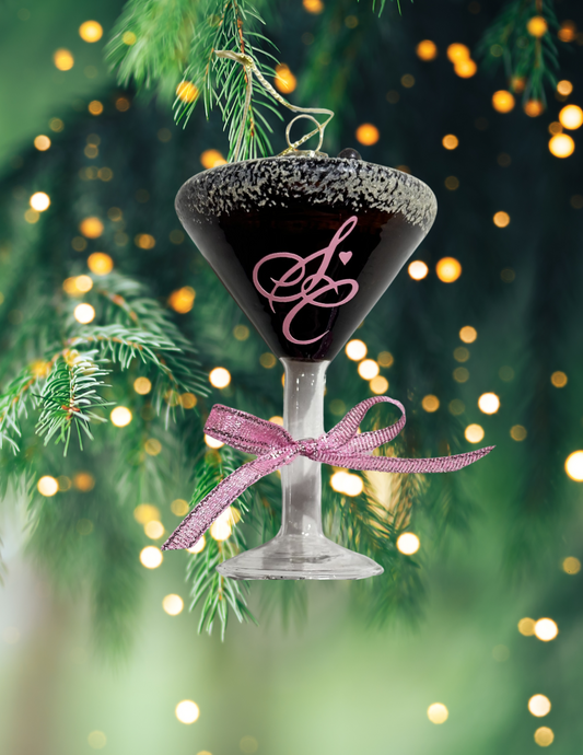 Espresso Martini Glass Ornament - Sabrina Inspired