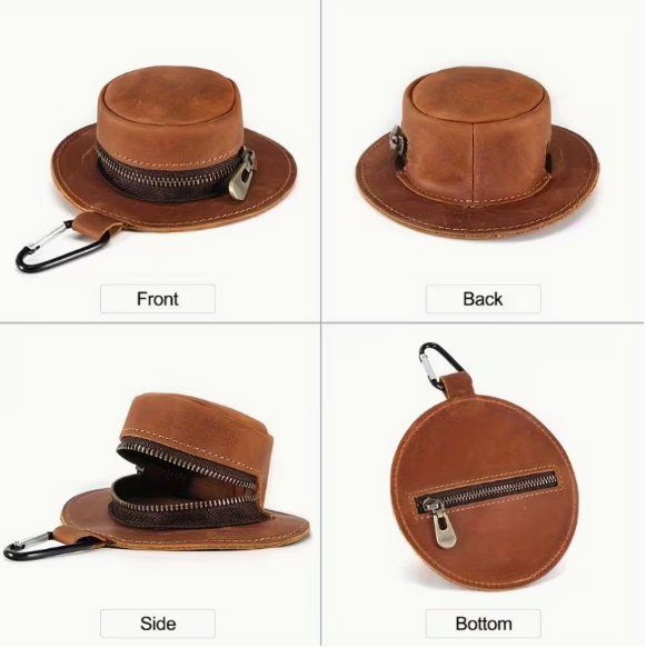 Cowboy Like Me Leather Bag Charm - Cowboy Hat
