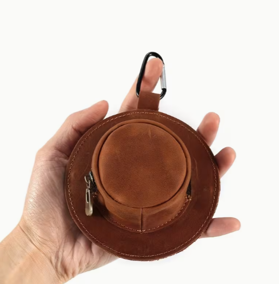 Cowboy Like Me Leather Bag Charm - Cowboy Hat