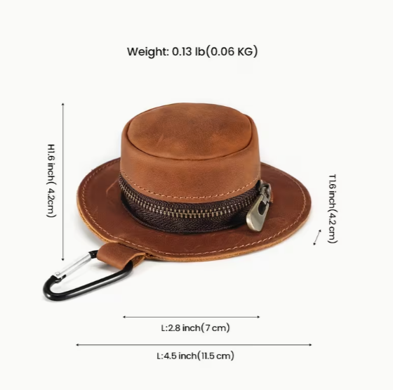 Cowboy Like Me Leather Bag Charm - Cowboy Hat