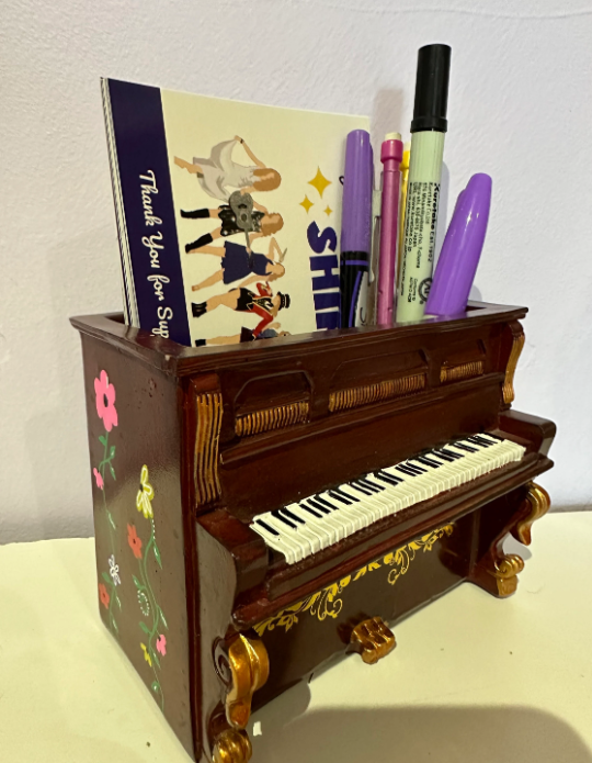 Eras Surprise Song Piano-Hand Painted Pen Holder / Planter / Makeup Brush Holder / Container