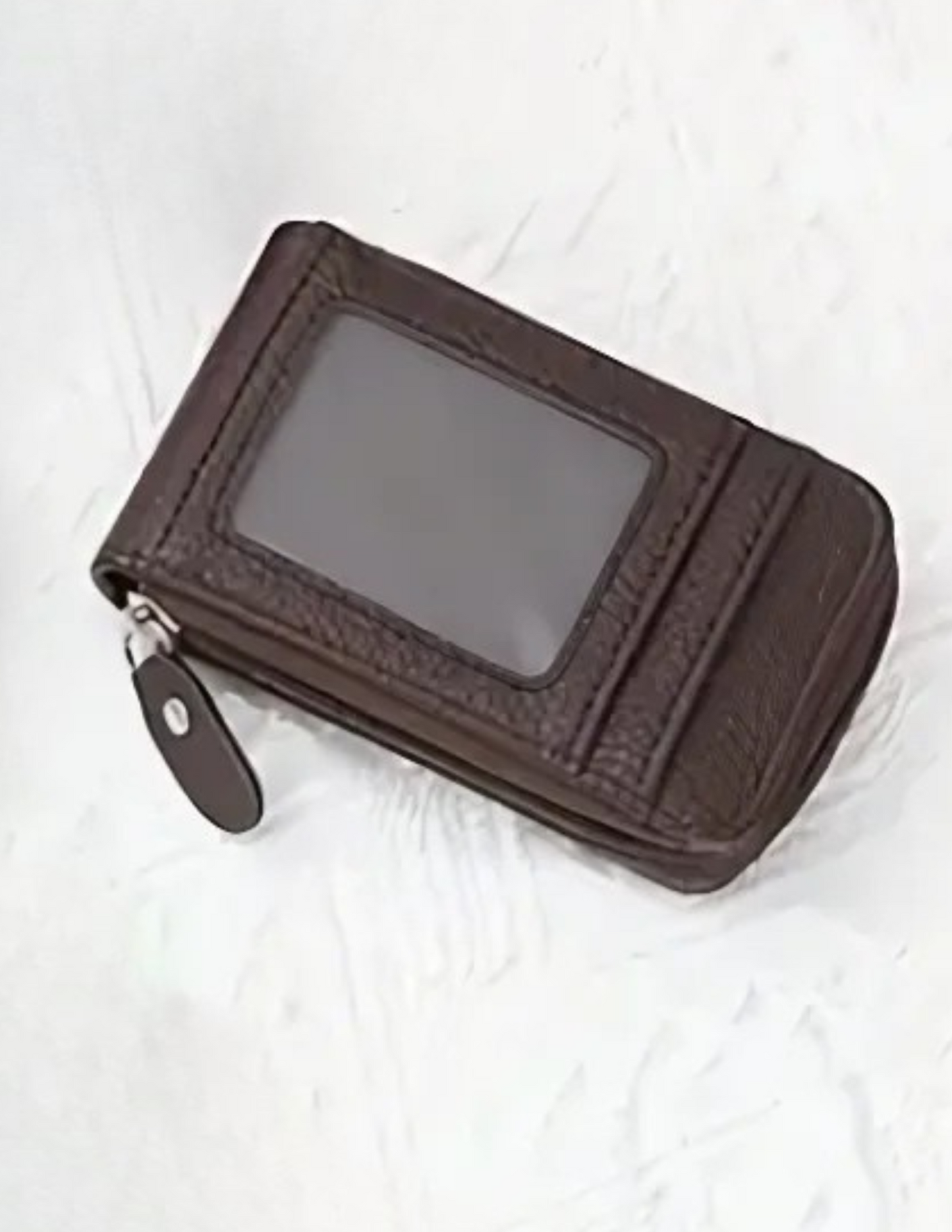 Acoustic Piano Accordion Credit Card Wallet - Espresso Brown