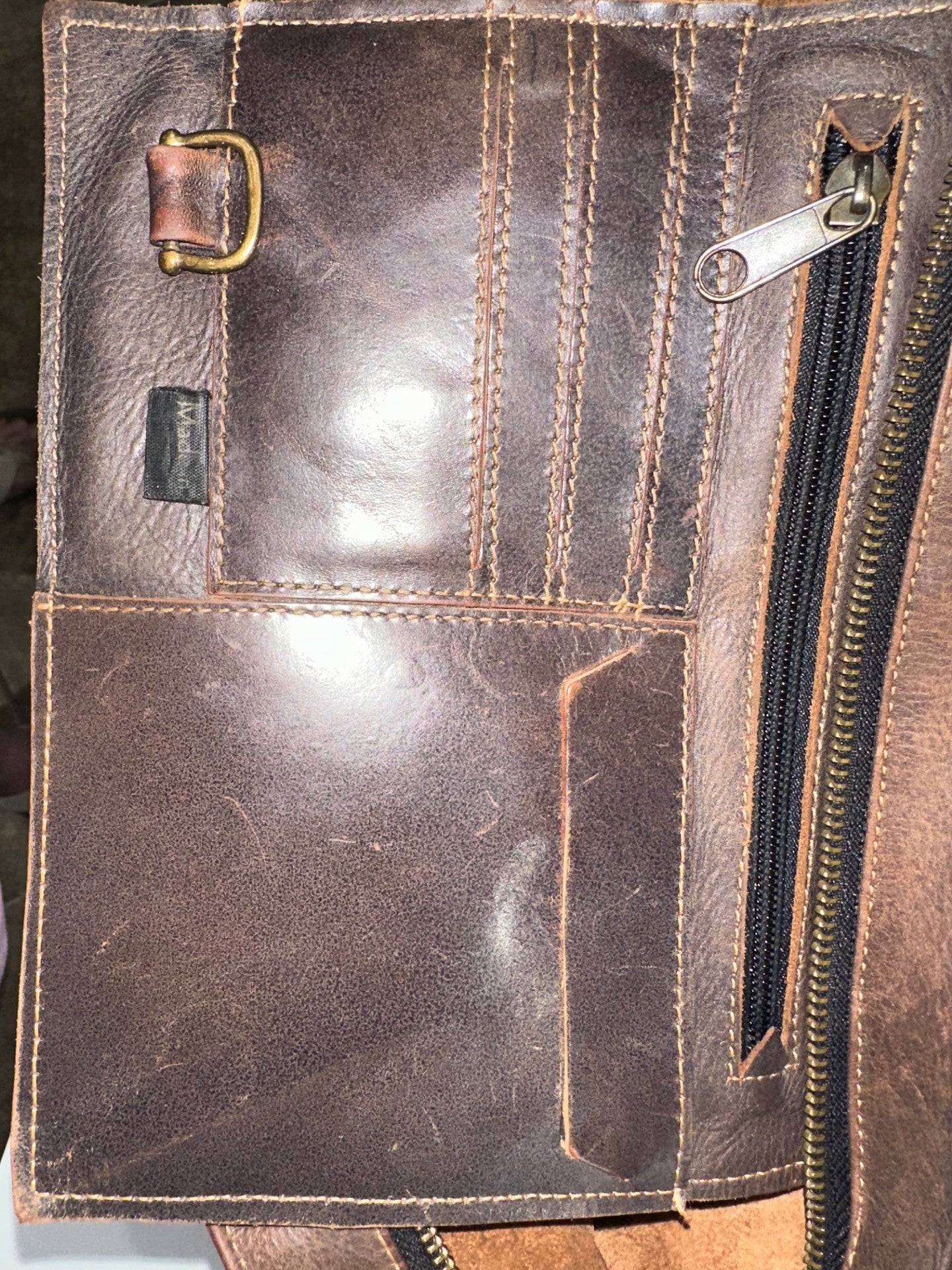 Preloved Vintage Genuine Leather Tote Bag - Swiftied