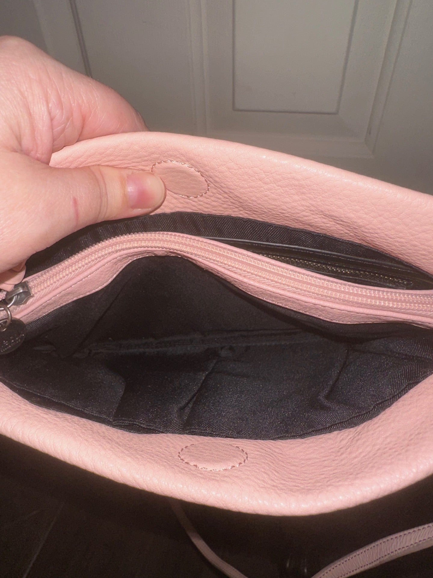 Upcycled Light Pink The Sak Leather Crossbody - Acoustic Piano Floral Design